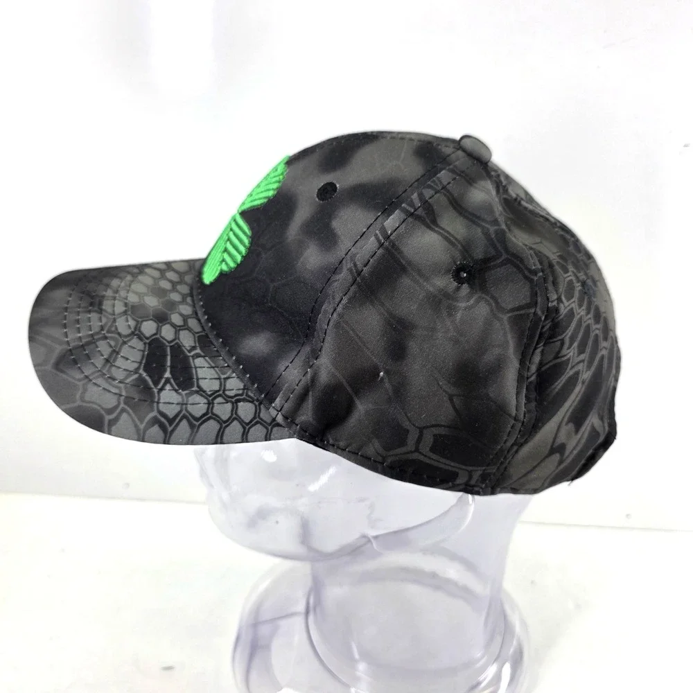 Black Green 3-Leaf Shamrock Clover Hat Cap Lucky Irish Kryptek Camo Adjustable